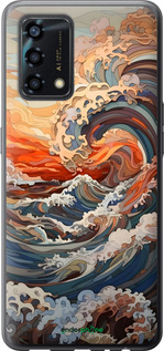 Силіконовий чехол Арт хвилі для Oppo A95 - 6324u-2345 изображение 