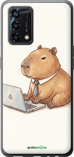 Силиконовый чехол Funny Capybara CEO Working для Oppo A95 - 6777u-2345 изображение 