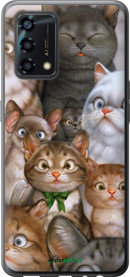

Силіконовий чохол "Коти" для Oppo A95