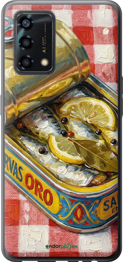 Силиконовый чехол Vintage Sardine Tin Phone для Oppo A95 - 6772u-2345 изображение 