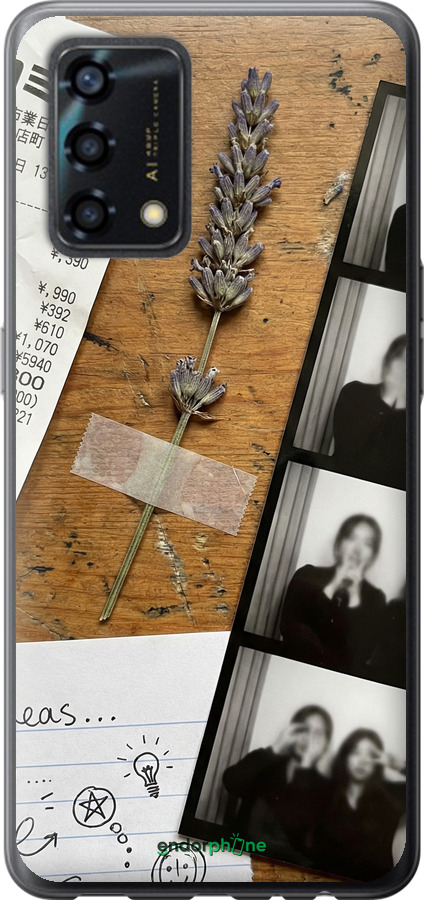 Силиконовый чехол Aesthetic Scrapbook Collage для Oppo A95 - 6773u-2345 изображение 