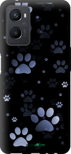 TPU чехол С синими отпечатками лап для Oppo A96 - 6441b-2598 изображение 