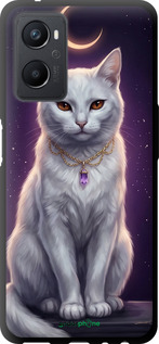 TPU чехол Mystic White Cat Gothic Dark Purple Gold для Oppo A96 - 6805b-2598 изображение 