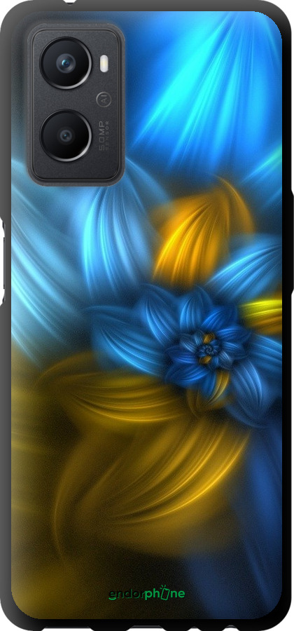 

TPU чорний чохол "Візерунок 46" для Oppo A96, Синій