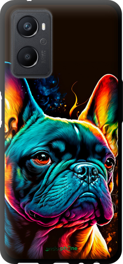TPU чехол Яркий бульдог для Oppo A96 - 5547b-2598 изображение 