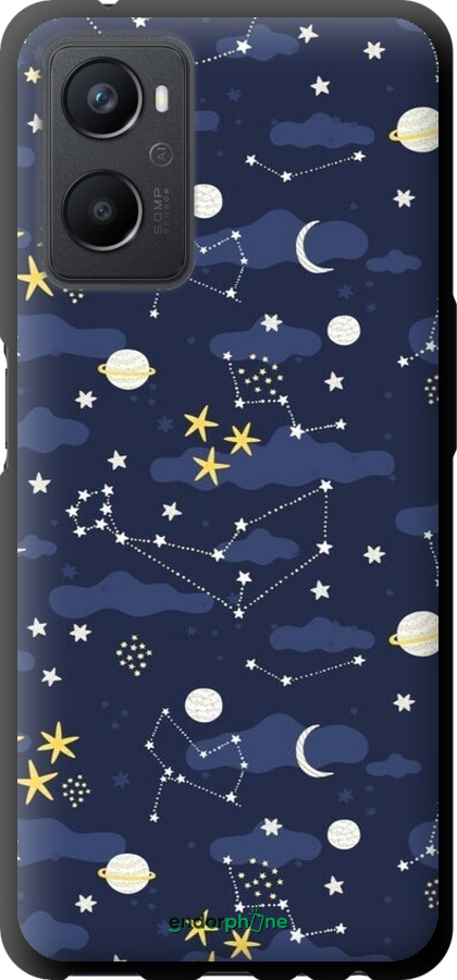 TPU чехол Астрономічний візерунок для Oppo A96 - 6446b-2598 изображение 