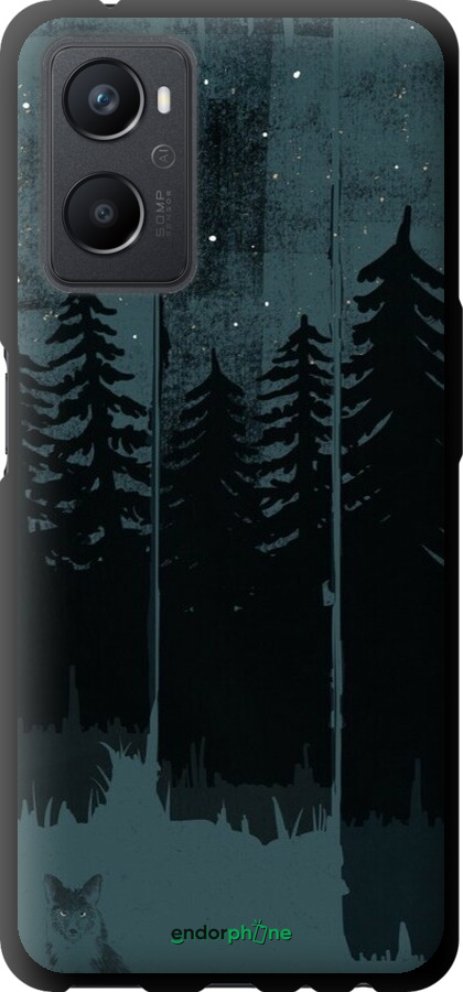 TPU чехол Лиса и ночной лес для Oppo A96 - 6481b-2598 изображение 