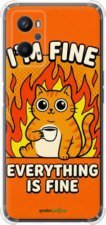 Силикон с усиленными углами чехол Funny Cat для Oppo A96 - 6786sp-2598 изображение 