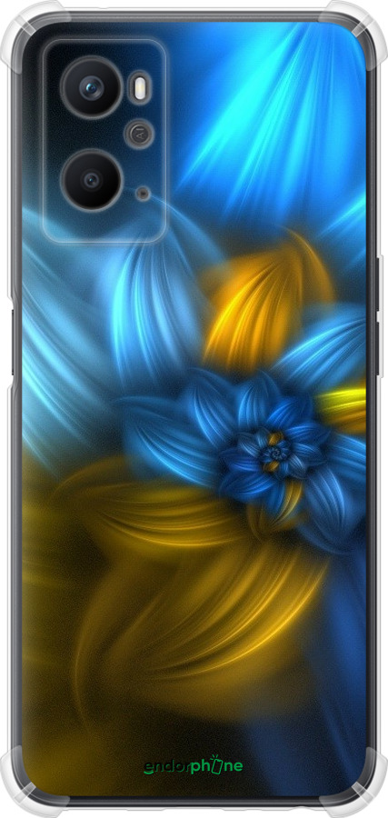 

Силіконовий протиударний с посиленими кутами чохол "Візерунок 46" для Oppo A96, Синій