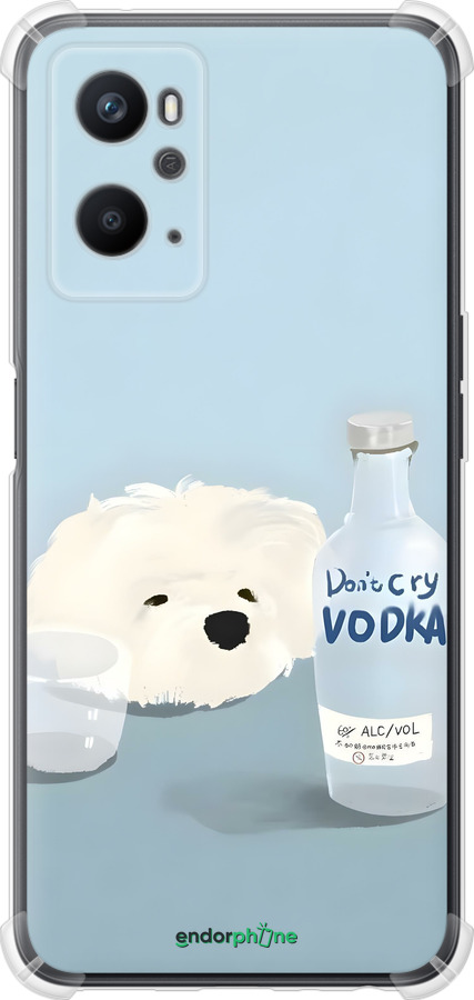 Силикон с усиленными углами чехол Пес водка для Oppo A96 - 6368sp-2598 изображение 