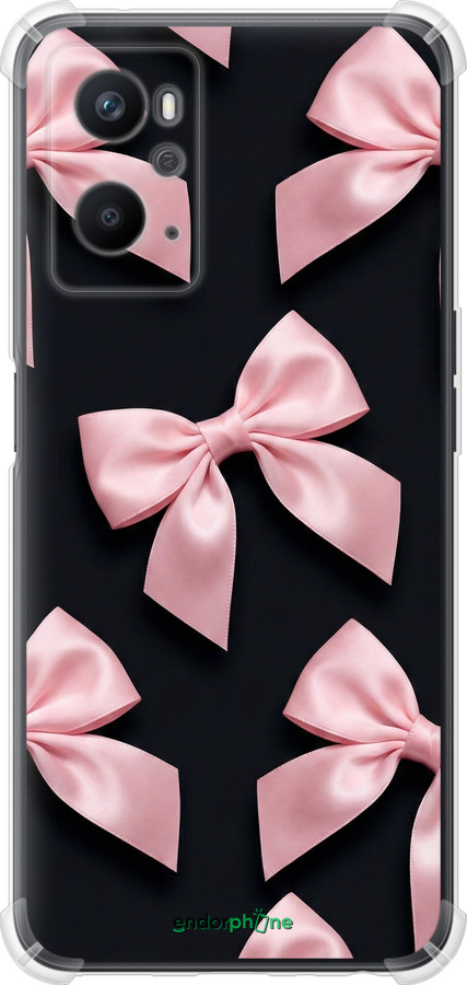Силіконовий протиударний с посиленими кутами чехол Coquette Ribbons Dark Coquette для Oppo A96 - 6767sp-2598 изображение 