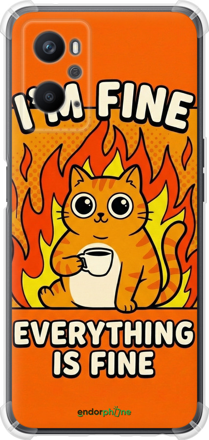 Силикон с усиленными углами чехол Funny Cat для Oppo A96 - 6786sp-2598 изображение 