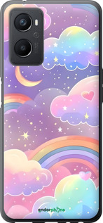 Силіконовий чехол Хмари та веселка для Oppo A96 - 6312u-2598 изображение 