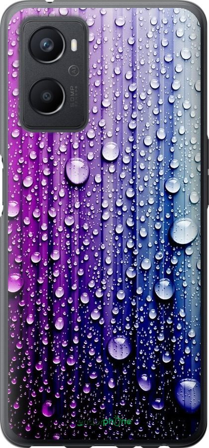 

Силіконовий чохол "Краплини води" для Oppo A96, Синій