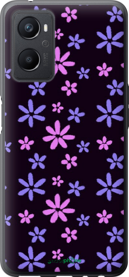 Силіконовий чехол з квітами для Oppo A96 - 6258u-2598 изображение 
