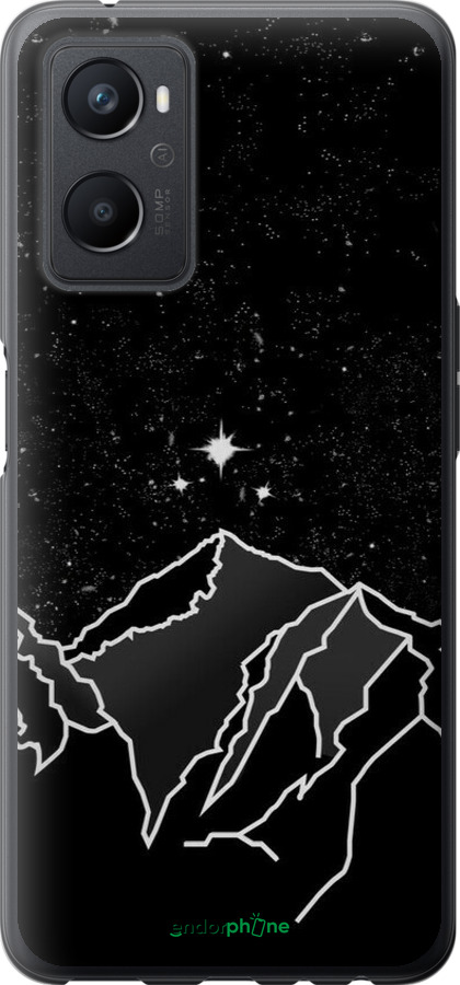 Силиконовый чехол Минималистический горный пейзаж для Oppo A96 - 6438u-2598 изображение 