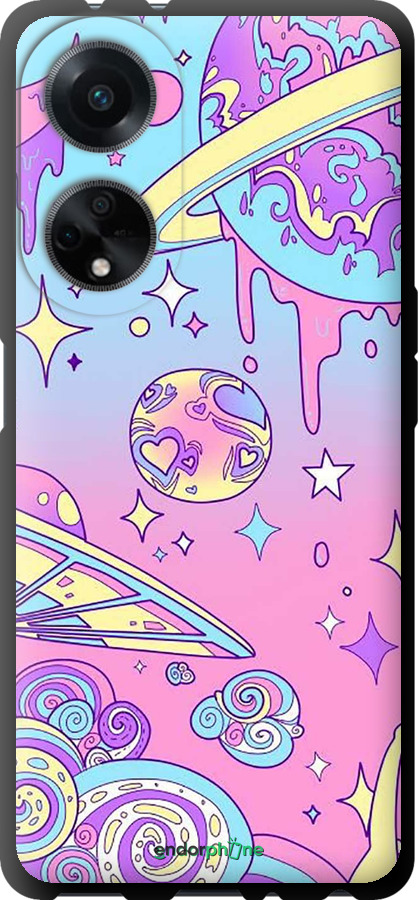 TPU чехол Розовая галактика для Oppo A98 - 4146b-3115 изображение 