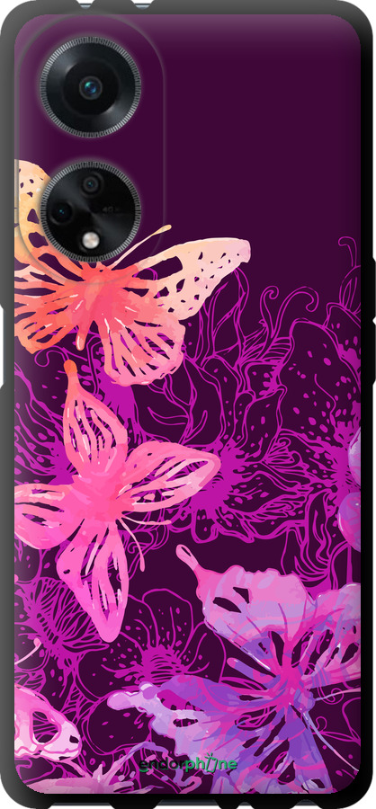 TPU чехол Бабочки v2 для Oppo A98 - 5475b-3115 изображение 