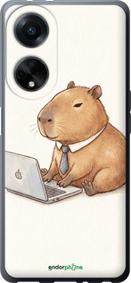 Силиконовый чехол 'Funny Capybara CEO Working' для Oppo A98 изображение 1