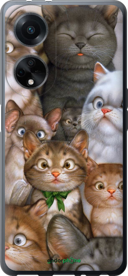 

Силіконовий чохол "Коти" для Oppo A98
