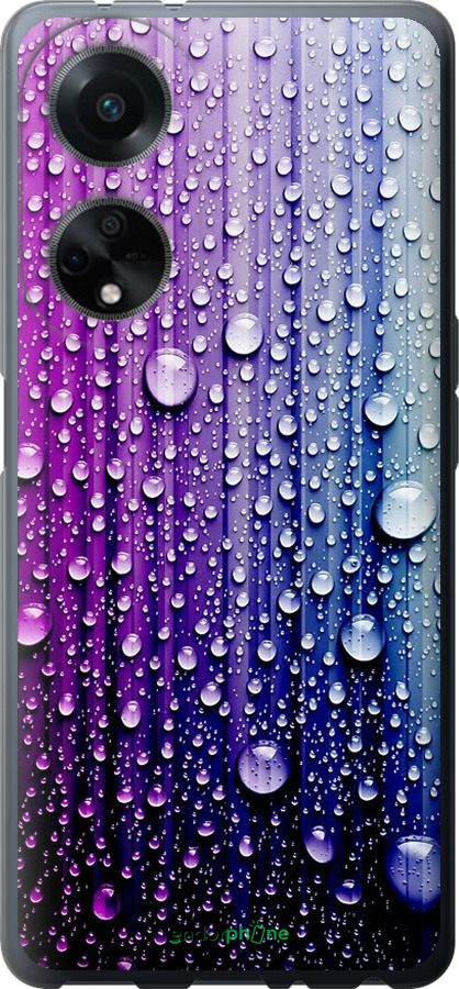 

Силіконовий чохол "Краплини води" для Oppo A98, Синій