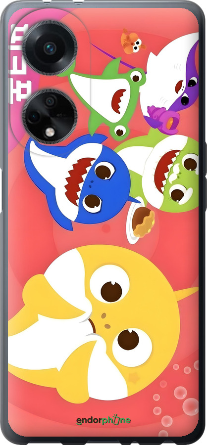 Силиконовый чехол Бейби Шаркс для Oppo A98 - 6305u-3115 изображение 