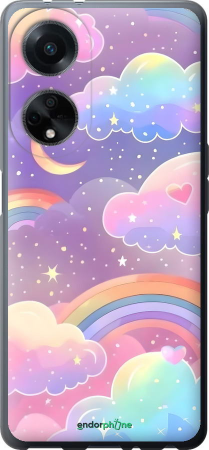 Силіконовий чехол Хмари та веселка для Oppo A98 - 6312u-3115 изображение 