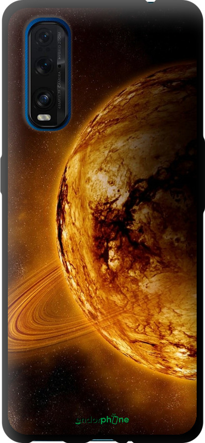 TPU чехол Жёлтый Сатурн для Oppo Find X2 - 170b-1891 изображение 