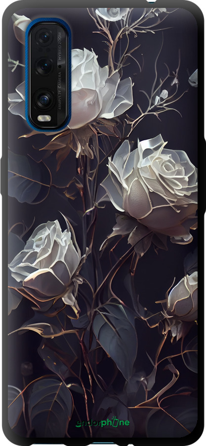

Custodia in TPU nero Rose 2" for Oppo Find X2"