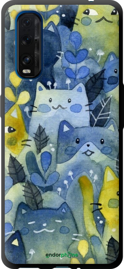 TPU чехол Із зображенням котячого лісу для Oppo Find X2 - 6447b-1891 изображение 