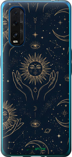 Силиконовый чехол 'Celestial Harmony: Sun & Moon Gold Mystic Pattern' для Oppo Find X2 изображение 5