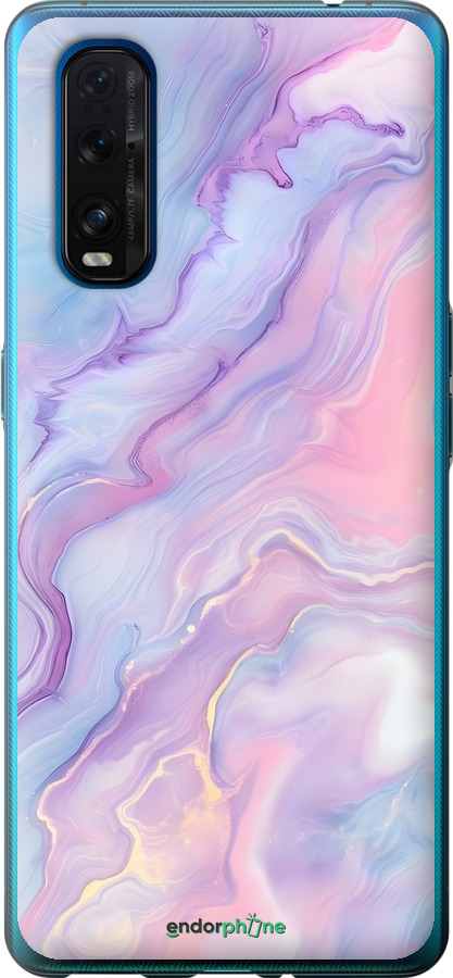 Силиконовый чехол Нежный мрамор для Oppo Find X2 - 6310u-1891 изображение 