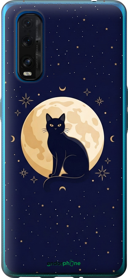 Силиконовый чехол Cute Cat Celestial/Witchy для Oppo Find X2 - 6787u-1891 изображение 