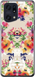 Силиконовый чехол Цветочный узор для Oppo Find X5 Pro - 1083u-2603 изображение 