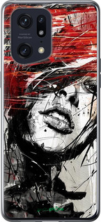 Силиконовый чехол Лицо девушки для Oppo Find X5 Pro - 1162u-2603 изображение 