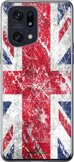 Силиконовый чехол Флаг Великобритании 1 для Oppo Find X5 Pro - 386u-2603 изображение 