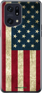 Силиконовый чехол Флаг США для Oppo Find X5 Pro - 395u-2603 изображение 