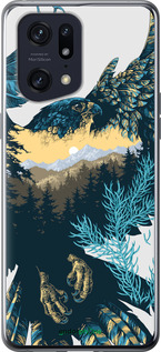 Силіконовий чехол Арт-орел на фоні природи для Oppo Find X5 Pro - 3983u-2603 изображение 