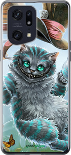 Силиконовый чехол Чеширский кот 2 для Oppo Find X5 Pro - 3993u-2603 изображение 