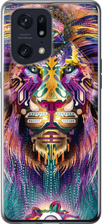 Силиконовый чехол Люминесцентный лев для Oppo Find X5 Pro - 4037u-2603 изображение 