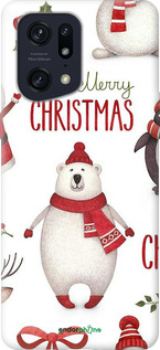 Силиконовый чехол Merry Christmas для Oppo Find X5 Pro - 4106u-2603 изображение 