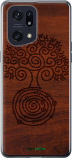 Силіконовий чехол Візерунок дерева для Oppo Find X5 Pro - 4119u-2603 изображение 