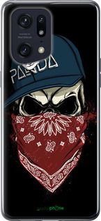 Силиконовый чехол Череп в кепке для Oppo Find X5 Pro - 4127u-2603 изображение 