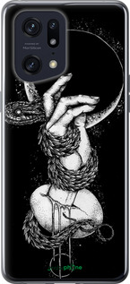 Силиконовый чехол Змея в руке для Oppo Find X5 Pro - 4149u-2603 изображение 