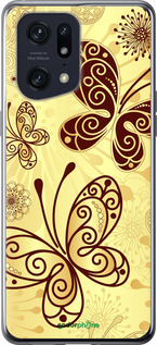 Силиконовый чехол Красивые бабочки для Oppo Find X5 Pro - 4170u-2603 изображение 
