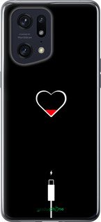Силиконовый чехол Подзарядка сердца для Oppo Find X5 Pro - 4274u-2603 изображение 