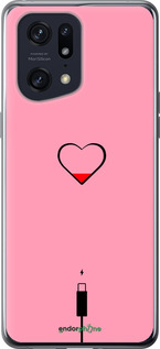 Силиконовый чехол Подзарядка сердца1 для Oppo Find X5 Pro - 4275u-2603 изображение 