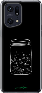 Силиконовый чехол Космос в банке для Oppo Find X5 Pro - 4297u-2603 изображение 