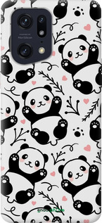 Силиконовый чехол Панды для Oppo Find X5 Pro - 4318u-2603 изображение 