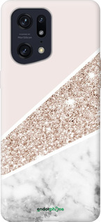 Силиконовый чехол Пастельный мрамор для Oppo Find X5 Pro - 4342u-2603 изображение 